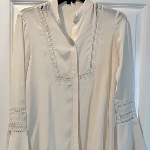 Rachel Zoé white silk blouse in size 0